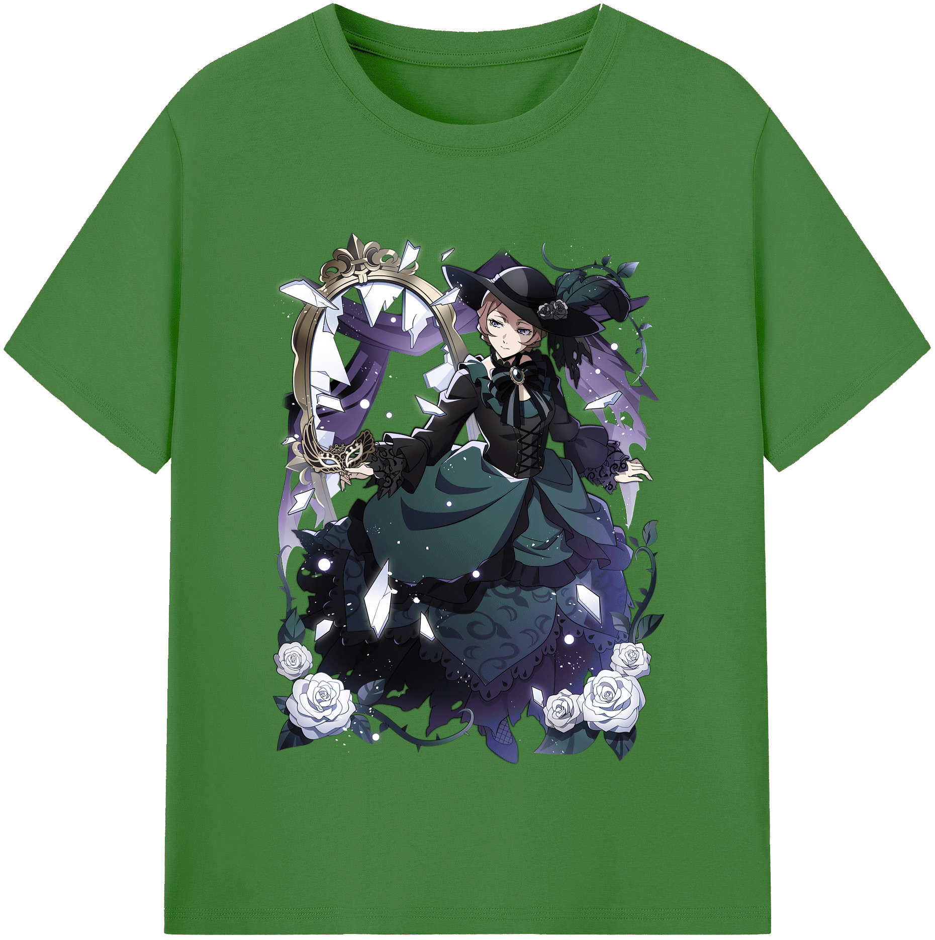 （画像用） 文豪ストレイドッグス Bungo Stray Dogs レディースカジュアルプリントTシャツ（綿100％）